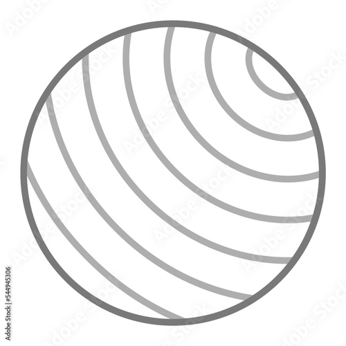 Gym Ball Greyscale Line Icon