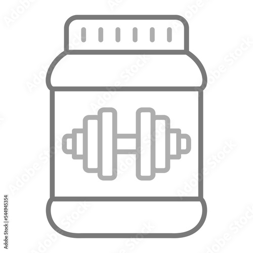 Protein Supplement Greyscale Line Icon