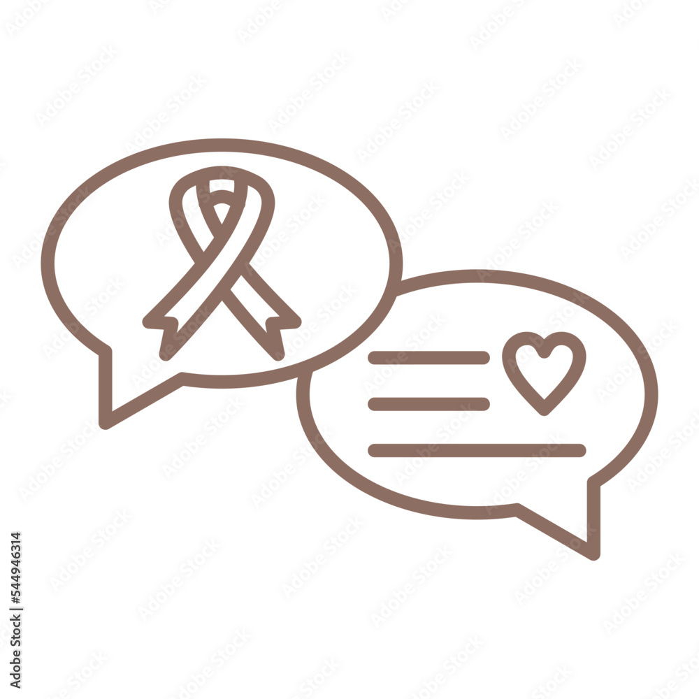 Obraz premium Chat Bubbles Multicolor Line Icon
