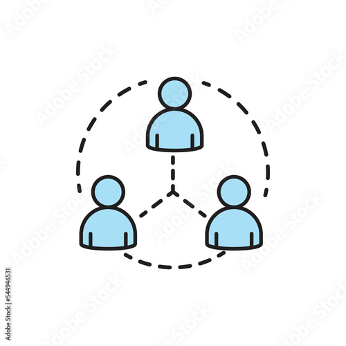 Icon Depicting Infected People Using Contact Tracing to Contain the Spread of the CoronaVirus. Contact Tracing Covid-19 concept.
