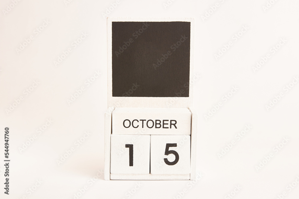 Calendar with the date October 15 and a place for designers. Illustration for an event of a certain date. Calendar with the date October 15 and a place for designers. Illustration for an event of a certain date.