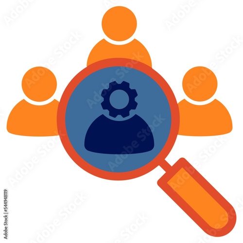 Search job vacancy flat icon career vector illustration