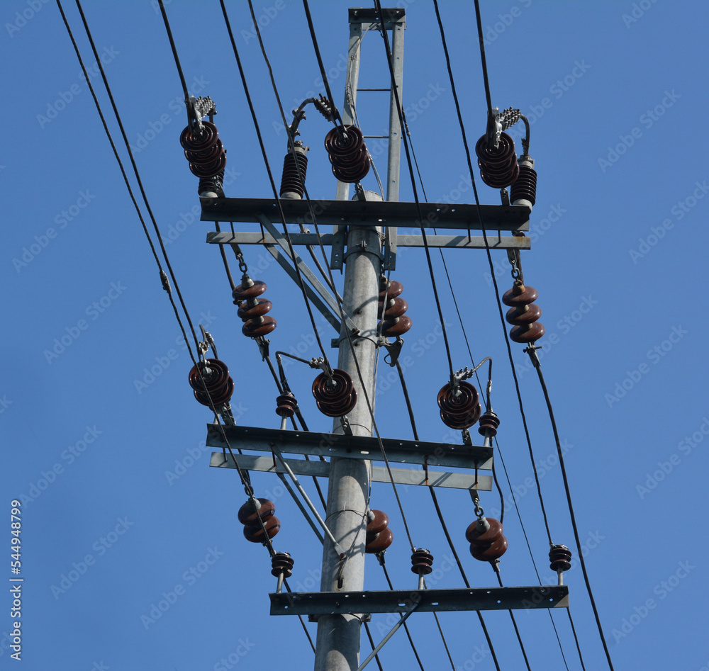 Distribution transformers on the pole are transformers used in the
