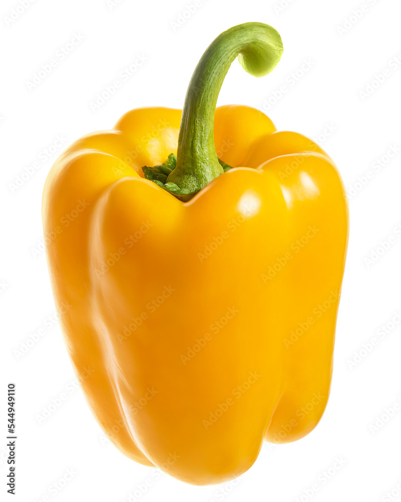 PNG. Ripe yellow paprika. Isolate
