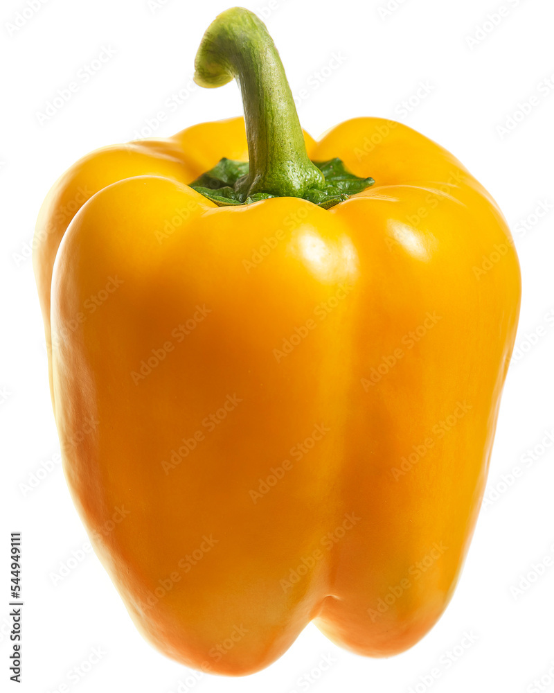 PNG. Ripe yellow paprika. Isolate