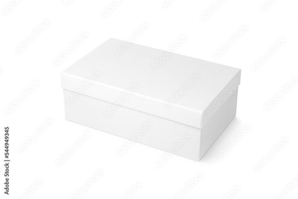 Shoe box isolated on white background. 3D Illustration. Shoe box isolated on white background. 3D Illustration.