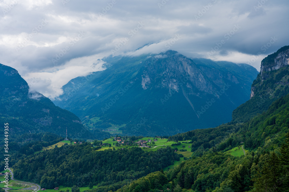 Panoramic view of the Alps in Switzerland. Panoramic view of the Alps in Switzerland.