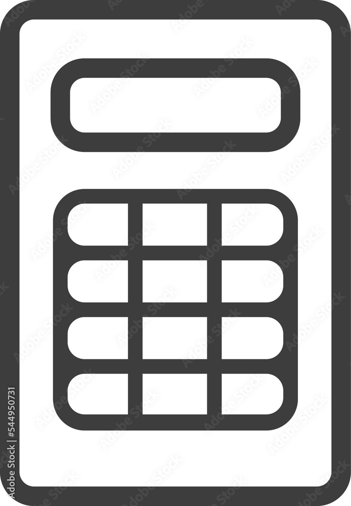 Calculator thin line icon, Education icon set. Calculator thin line icon, Education icon set.