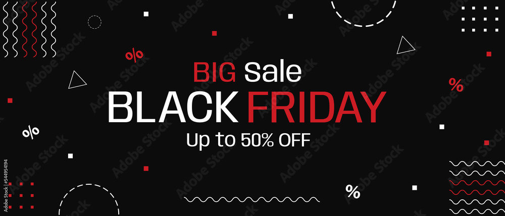 Vector of Black Friday banner. Black friday day sales banner template design for social media and website Vector of Black Friday banner. Black friday day sales banner template design for social media and website