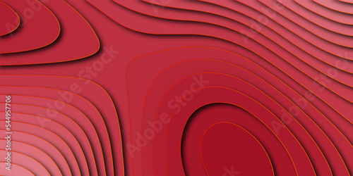Abstract luxurious colorful papercut shapes background and topography map concept. Paper cut style design. Vector illustration.