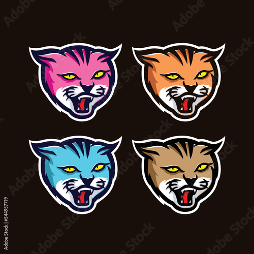 Fototapeta Naklejka Na Ścianę i Meble -  cat mascot logo esports