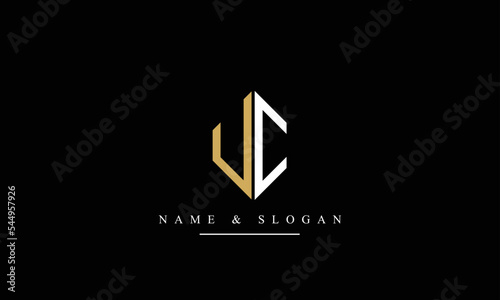VC, CV, V, C abstract letters logo monogram