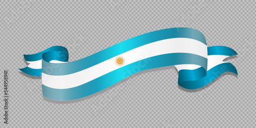 Vector illustration of Argentina flag on empty background	