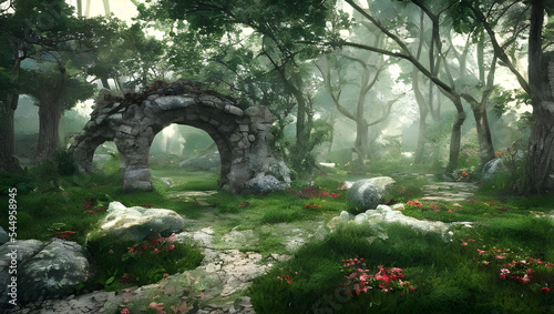 FAIRY GARDEN WITH ARCHS AT THE FOREST © Kaos