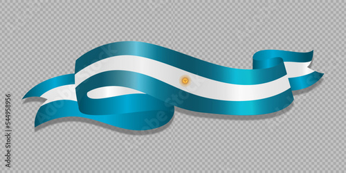 Vector illustration of Argentina flag on empty background