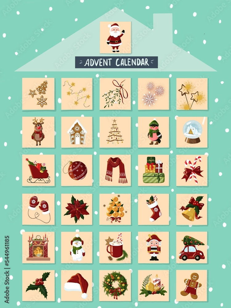 New Year advent calendar New Year advent calendar