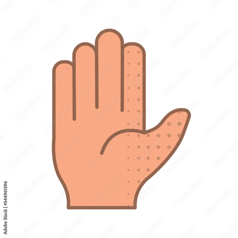 Obraz premium Isolated colored hand gesture icon Flat design Vector