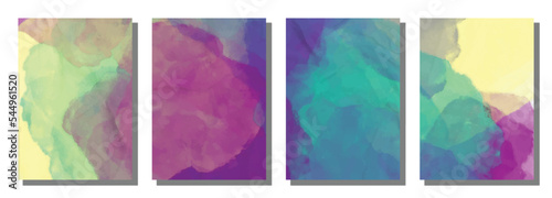 Abstract water color brush background. Set background.