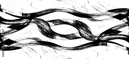 Vector brush sroke texture. Distressed uneven grunge background. Abstract distressed vector illustration. Overlay over any design to create interesting effect and depth. Black isolated on white. EPS10