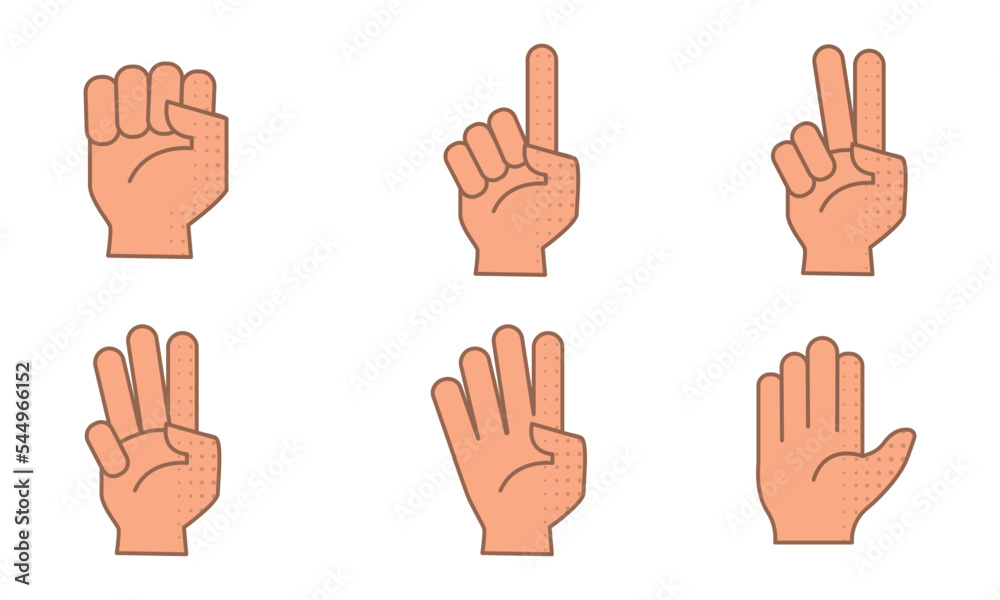 Set of different hand gestures icon Vector Set of different hand gestures icon Vector