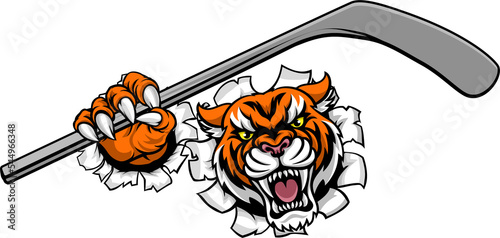 Photography Tiger Ice Hockey Player Animal Sports Mascot