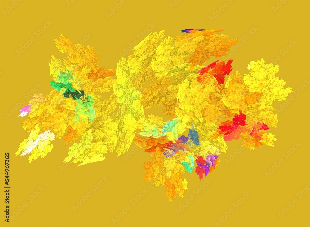 autumn leaves background yellow art design graphic illustration fractal colour 