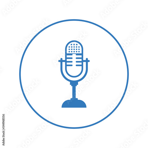 Microphone audio sound speaker icon | Circle version icon |