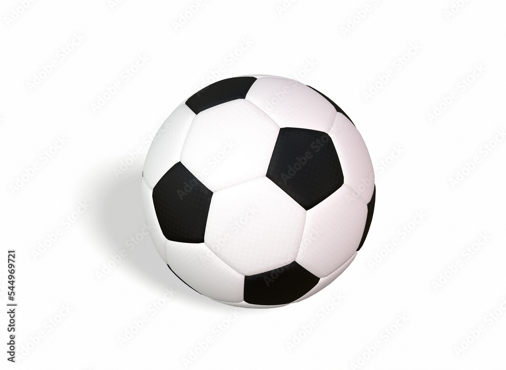 Naklejka premium a soccer ball on a white background 3d-rendering