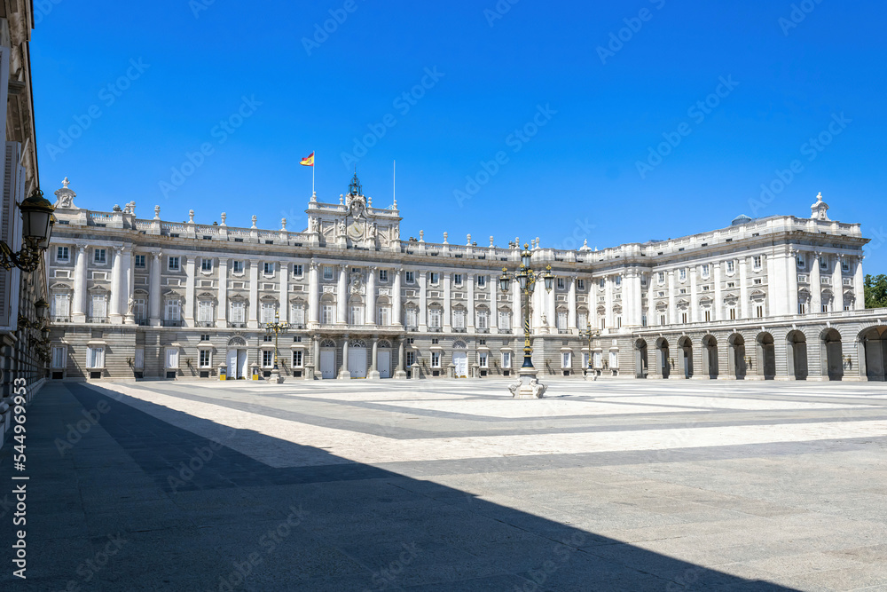 Plaza de la Armería and the Royal Palace of Madrid, Madrid, Spain