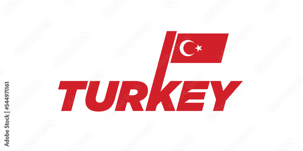 Modern and attractive Turkey country flag logo design
