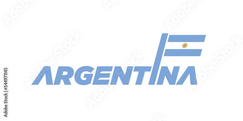 Modern and attractive Argentina country flag logo design
