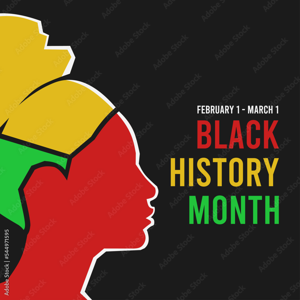 simple black history month poster suitable for social media post, campaign, sale, greeting card, and more