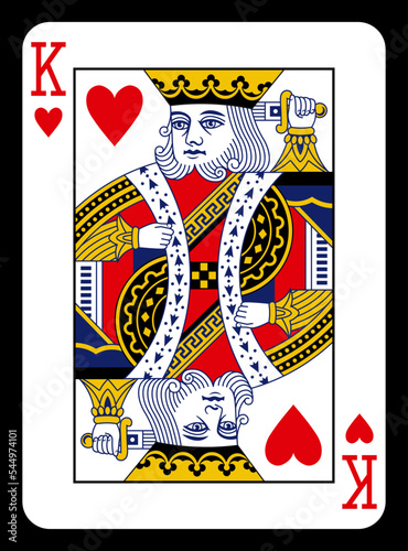 King of Hearts playing card - Classic design. photo
