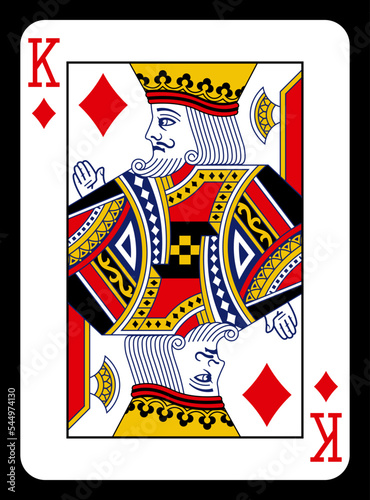 King of Diamonds playing card - Classic design.