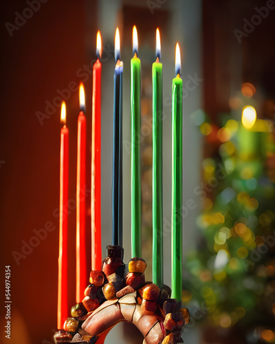 Candles Lit for Kwanzaa