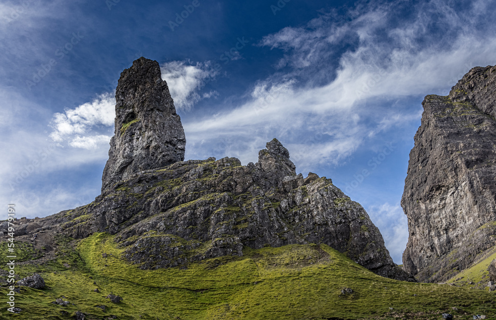 Obraz premium The Old Man of Storr Landmark, Isle of Skye, Scottish Highlands and Islands