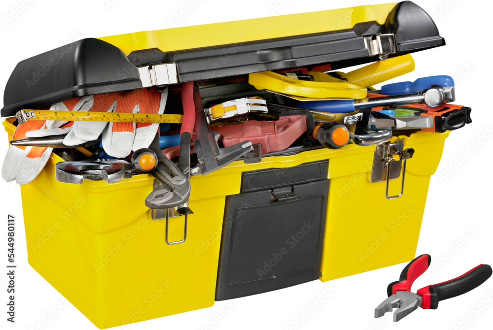 Barely Open Tool Box - Isolated Barely Open Tool Box - Isolated