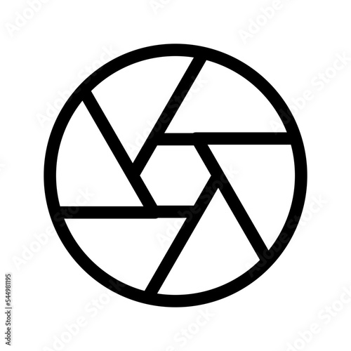 Aperture Icon Vector Symbol Design Illustration