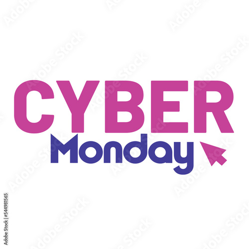 Simple logo for cyber monday promotional season, perfect for social media and marketing