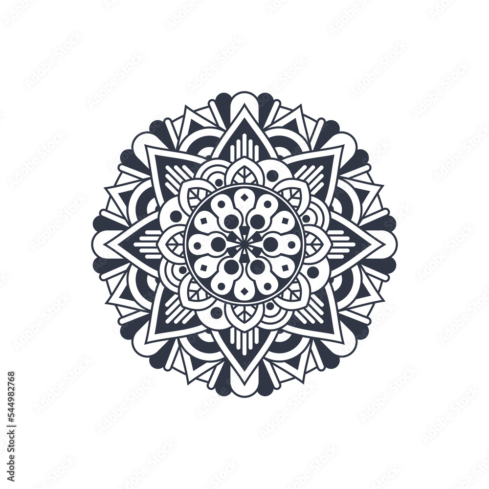 Ornamental mandala design background vector