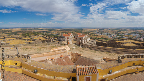 Elvas, Portugal - September 01 - 2020. View of the Governor's house of the Count of Lippe's Fort. photo