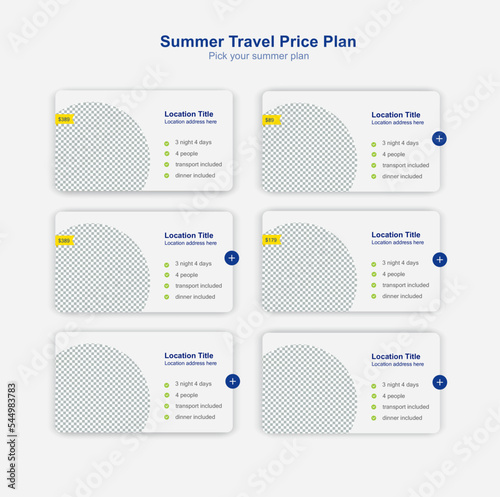 Travel agency price plan