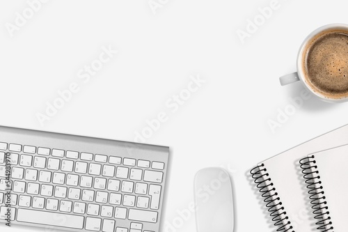 Modern computer keyboard on office table