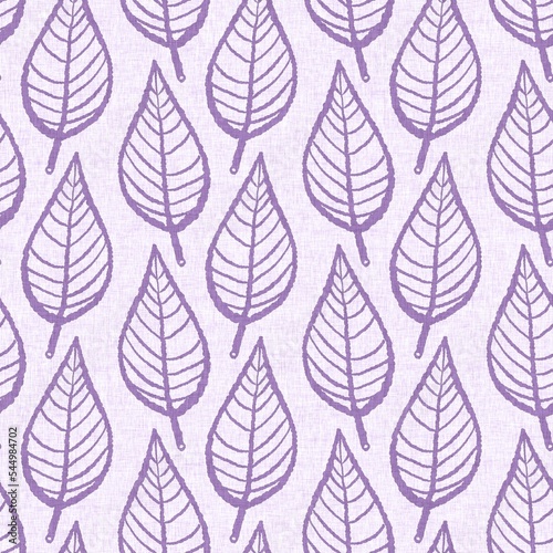 Gender neutral purple botanical foliage seamless raster background. Simple whimsical 2 tone pattern. Kids floral nursery wallpaper or scandi all over print.