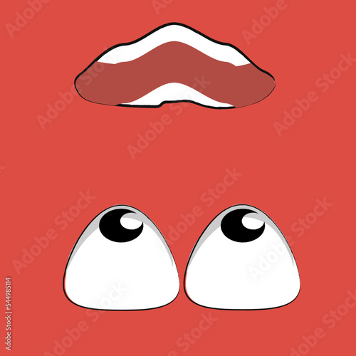 flat vector image in the form of an emotion or emoticon for chat or design