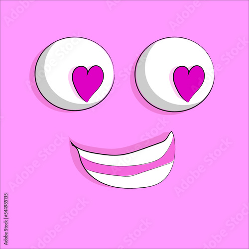 flat vector image in the form of an emotion or emoticon for chat or design