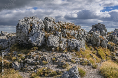 View on Eagles Nest rocky peak on a Shipka Pass in Balkan Mountains, Bulgaria © Fotokon