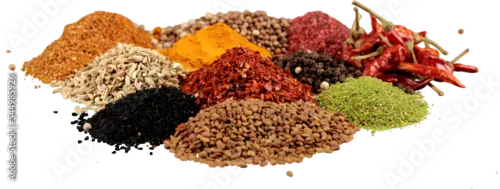 Obraz  z motywem Variety of Dried Spice - Isolated