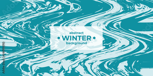 Abstract ice winter fluid background