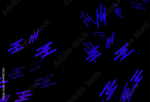 Dark Purple vector background with straight lines.